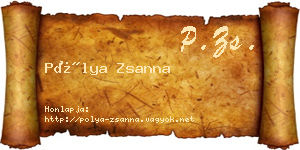 Pólya Zsanna névjegykártya
